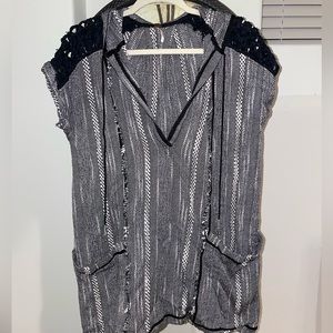 Free people black and white dress